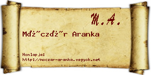 Móczár Aranka névjegykártya